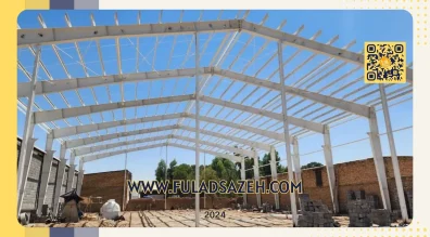 سوله با دهانه 25 متری جرثقیل 5 تن - 09132860726